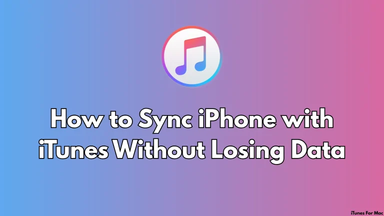 Sync iPhone with iTunes